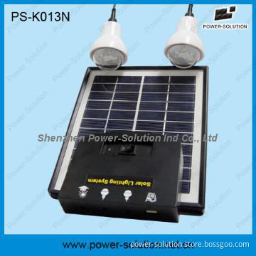 LED solar light kits with 2lamps, USB charger